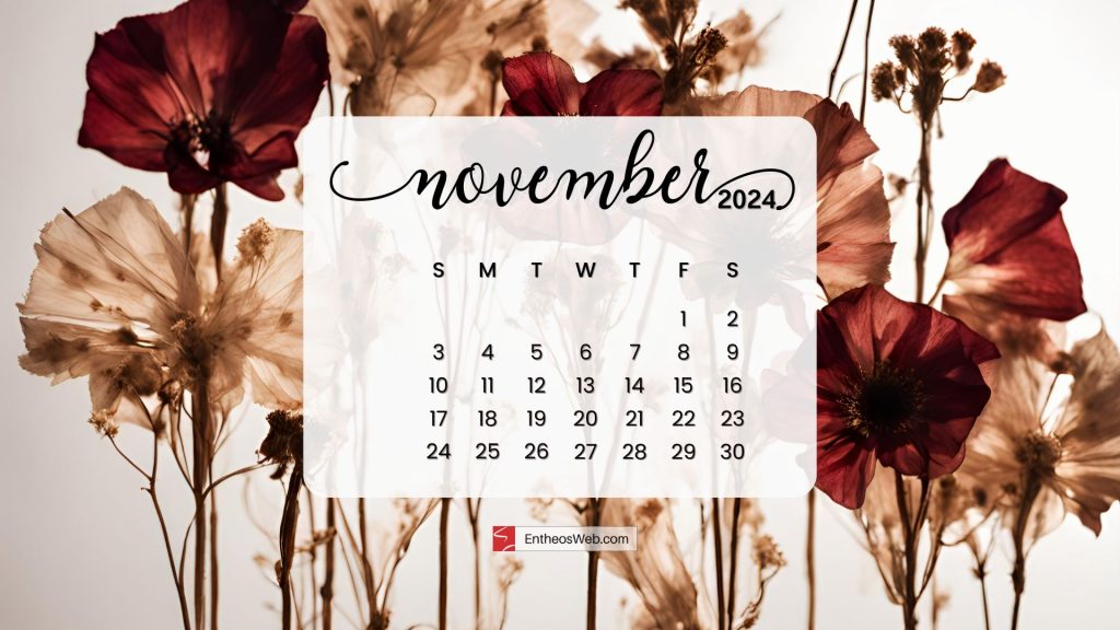November  2024 calendar desktop wallpaper
