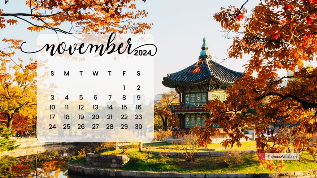 November  2024 calendar desktop wallpaper
