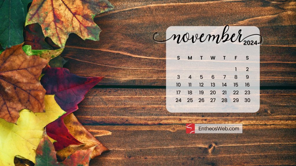 November  2024 calendar desktop wallpaper