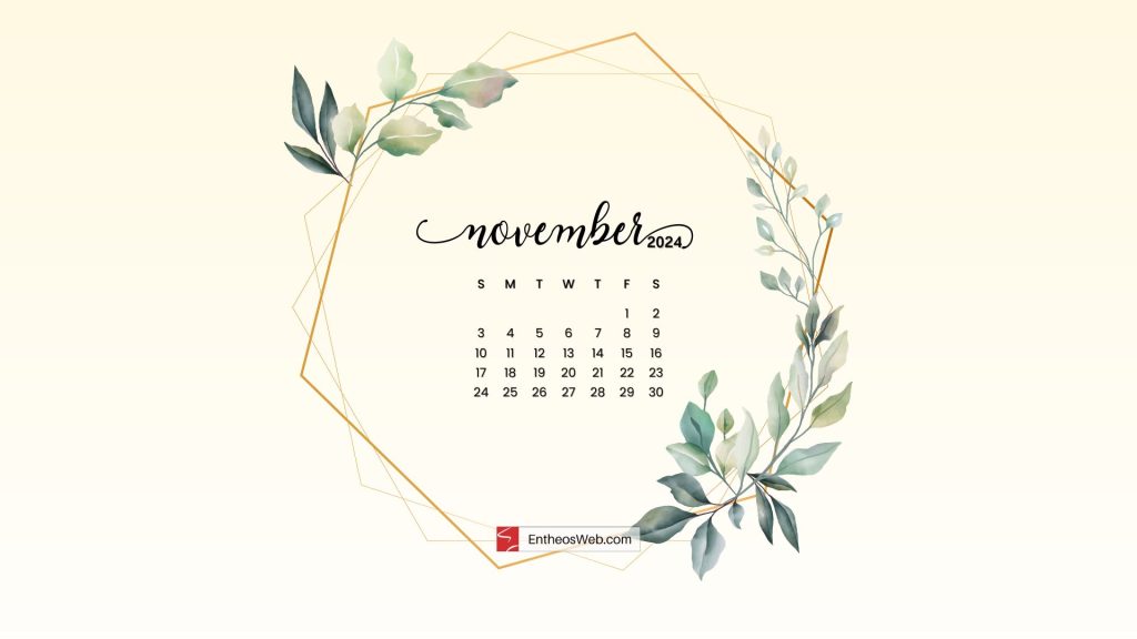 November  2024 calendar desktop wallpaper