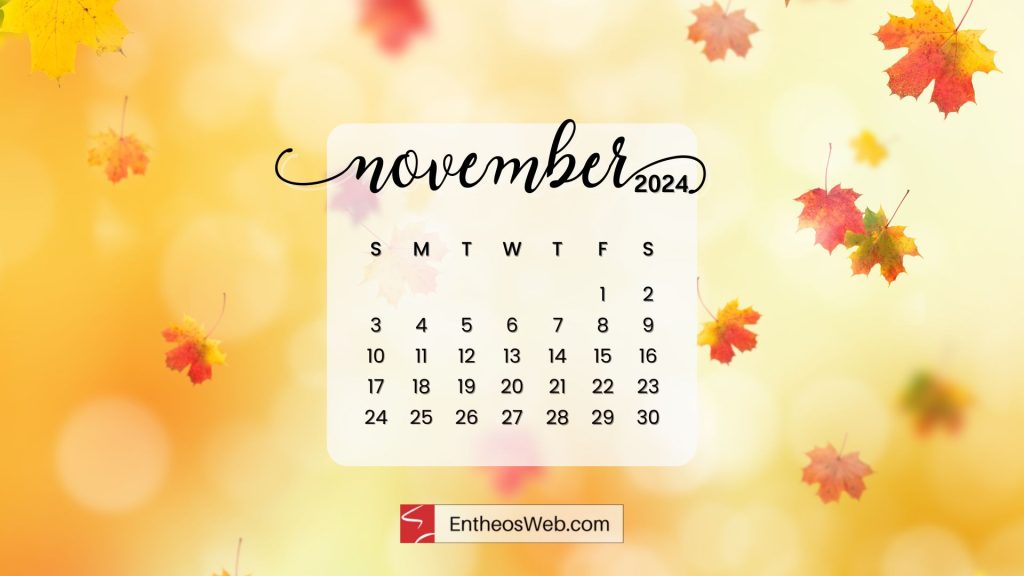 November  2024 calendar desktop wallpaper