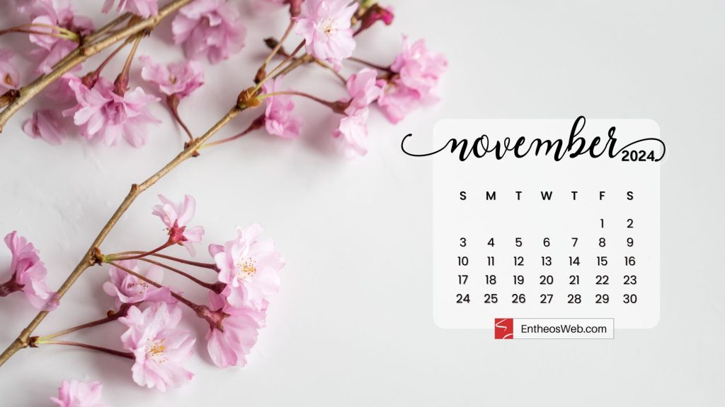 November  2024 calendar desktop wallpaper
