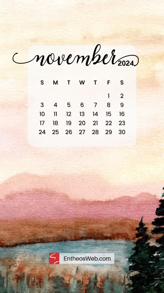 November 2024 phone wallpaper background by entheosweb   fall scene