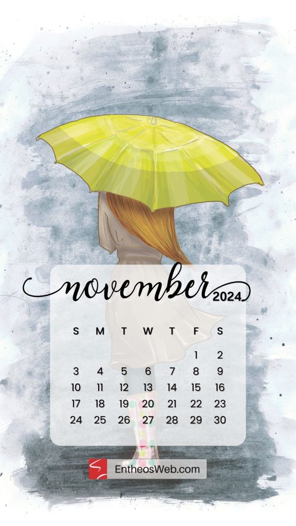 November 2024 phone wallpaper background by entheosweb   umbrella