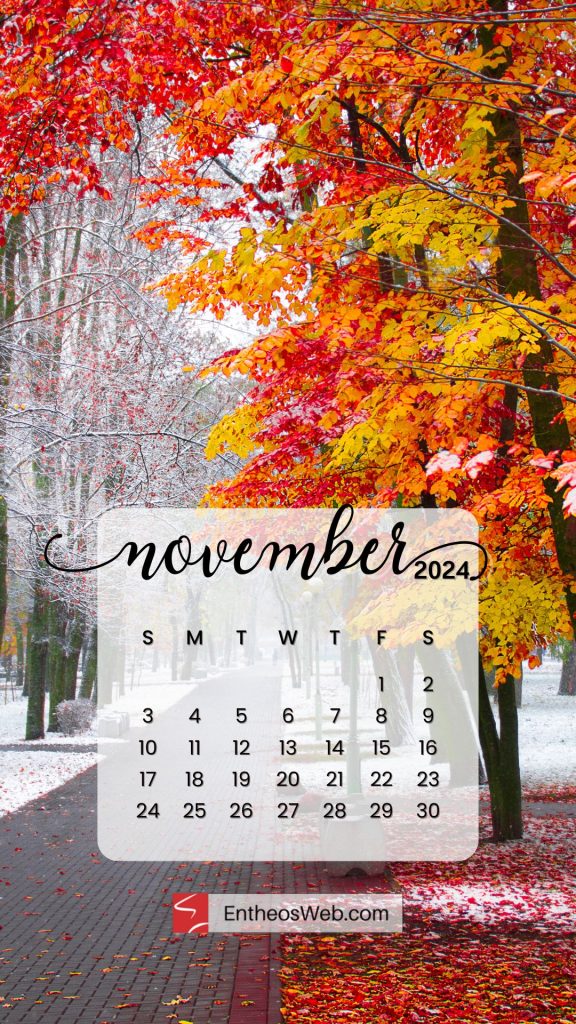 November 2024 phone wallpaper background by entheosweb   autumn