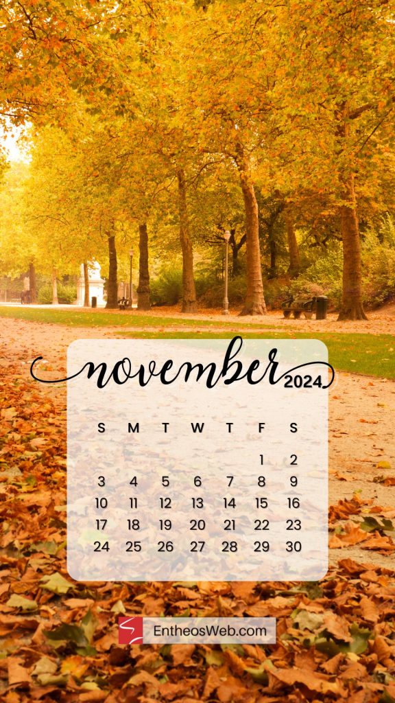 November 2024 phone wallpaper background by entheosweb   autumn