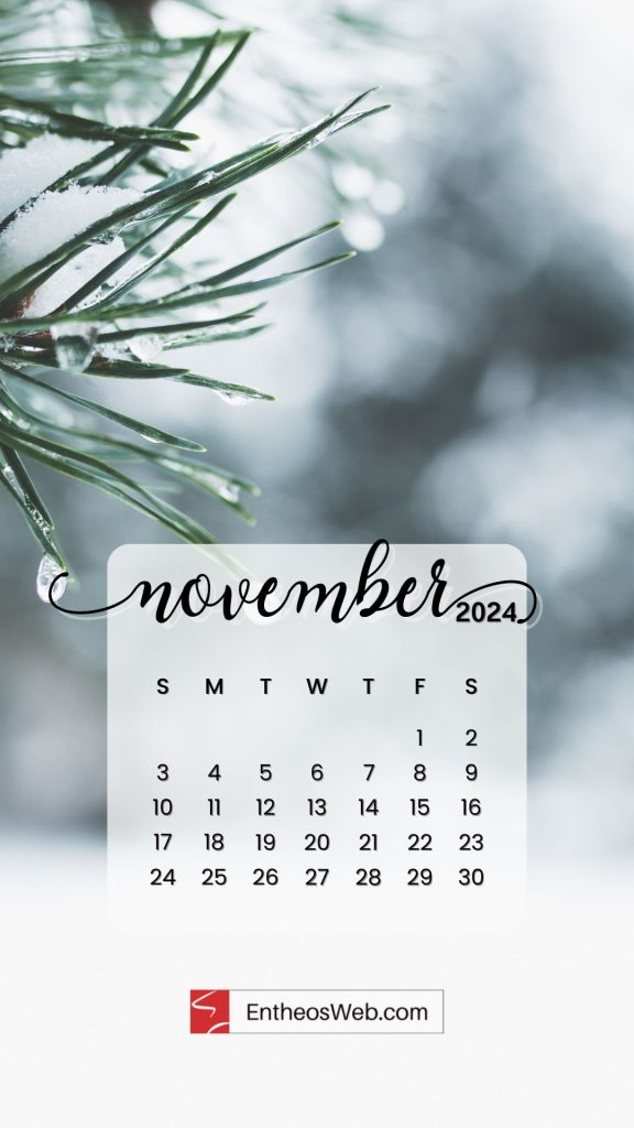 November 2024 phone wallpaper background by entheosweb   winter