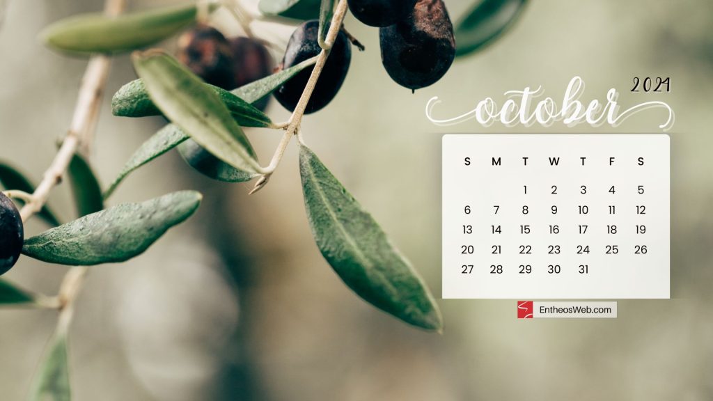 October 2024 calendar background