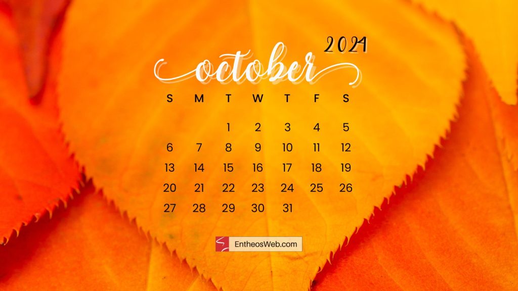 October 2024 desktop wallpaper   fall leaf