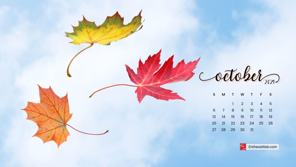 October 2024 desktop wallpaper background   fall leaves