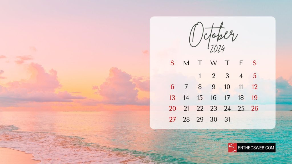 October 2024 desktop wallpaper  background   beach