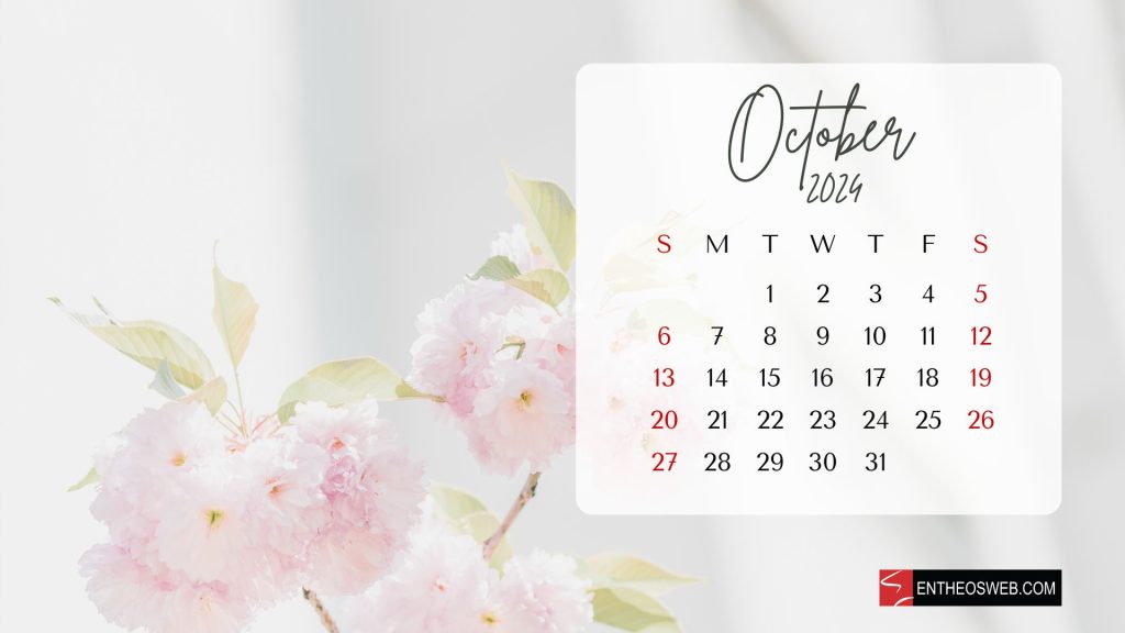 October 2024 desktop wallpaper flowers
