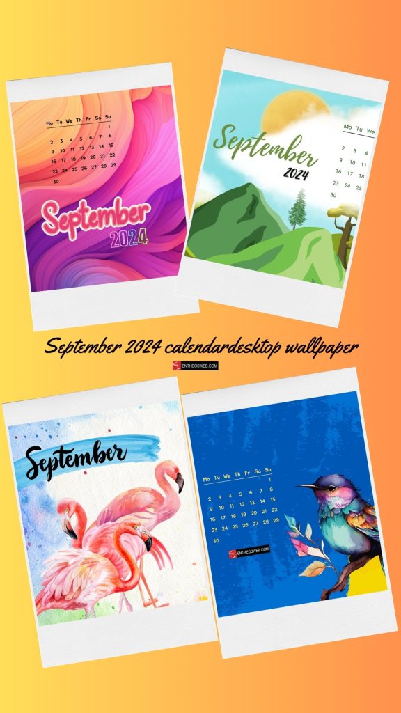 September 2024 calendar desktop wallpaper