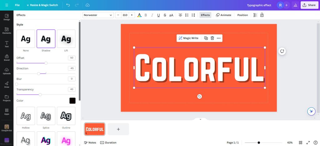 Typographic effect3 1