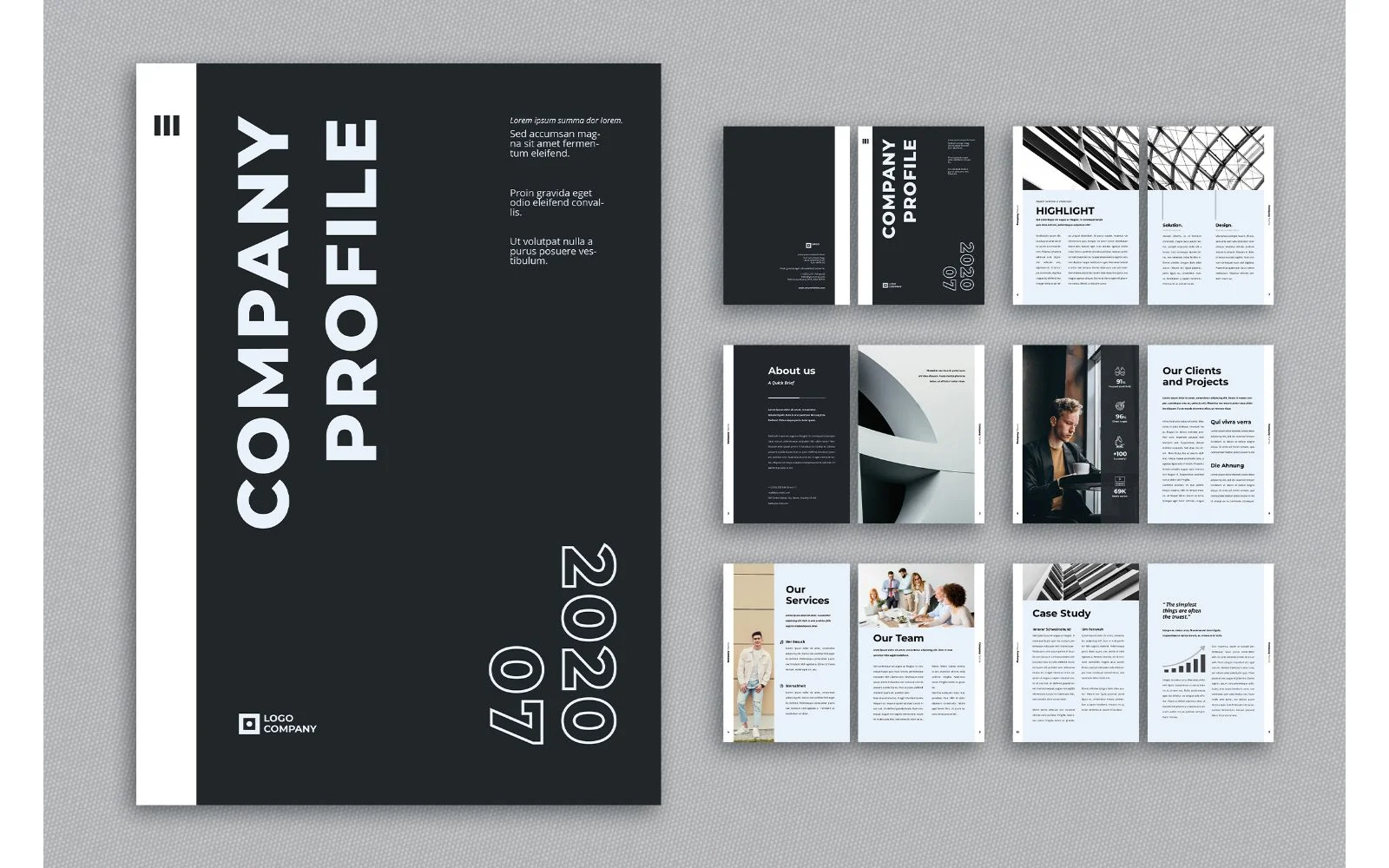 Creative Company Profile Brochure Design Templates