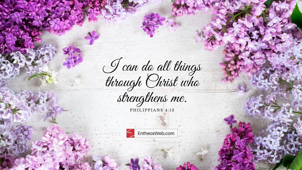 I can do all things through christ who strengthens me