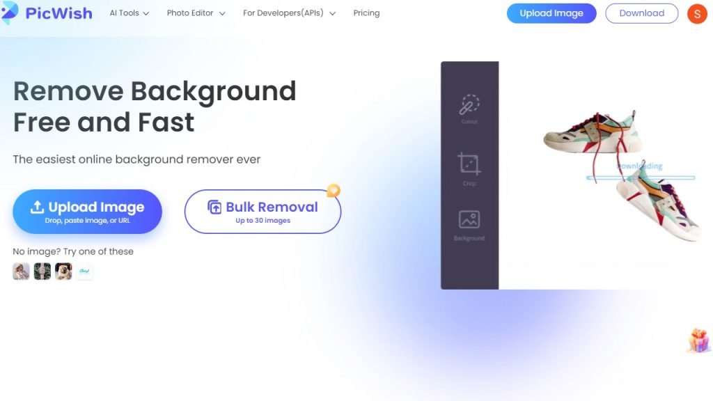 Picwish background remover