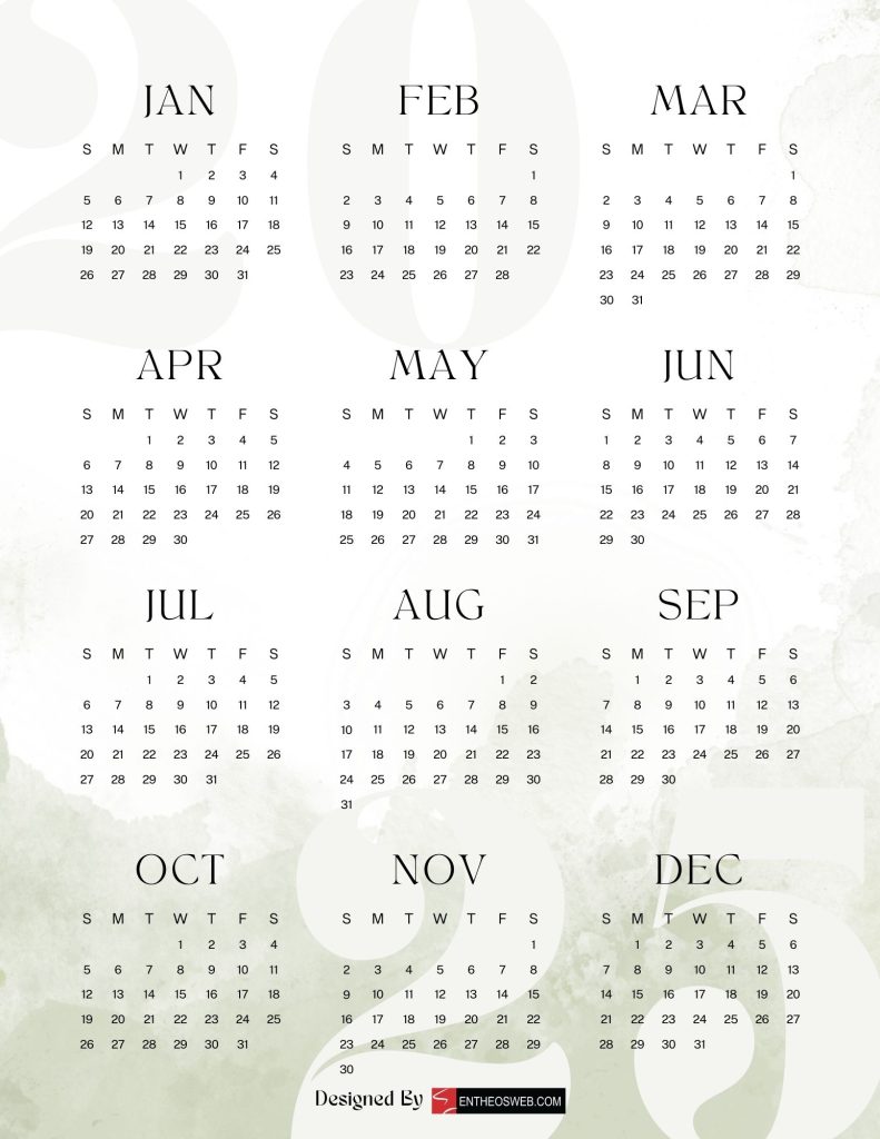 2025 Calendar Free PDF Printables EntheosWeb 2025 calendar free pdf printables entheosweb