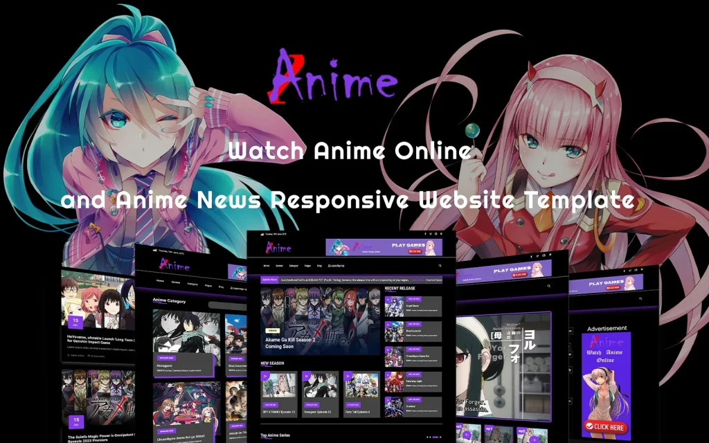 Anime Website Templates | EntheosWeb