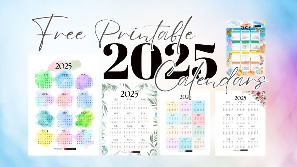 Free Printable 2025 Calendars | Free Printable 2025 Calendars free Printable 2025 Calendars | Entheosweb Free printable 2025 calendars