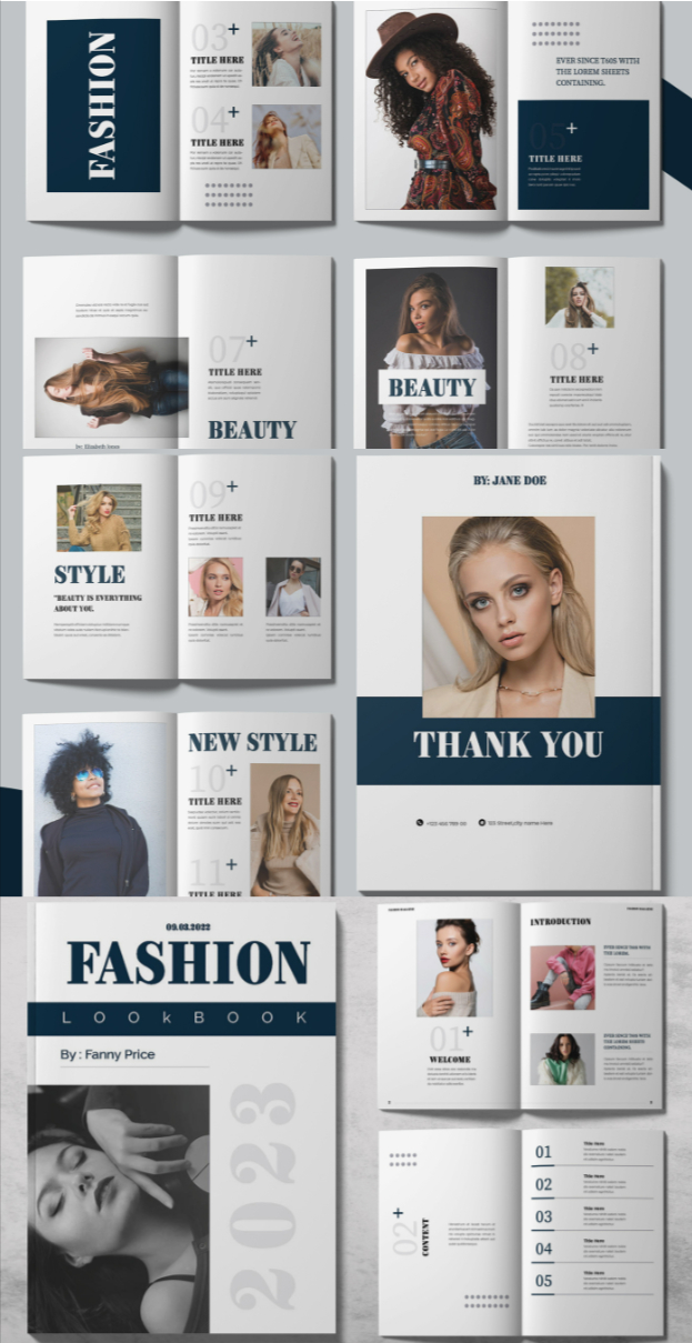 The fashion magazine templates