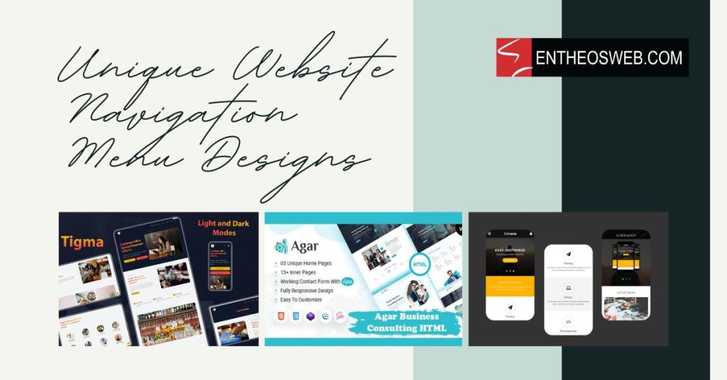 Unique website navigation menu designs