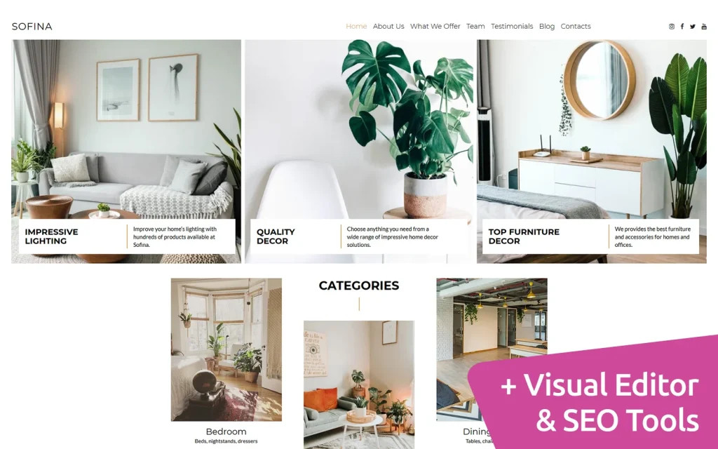 Template 160443   interior designer moto cms 3 template