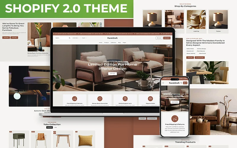 Template 410864   furniture  home interior decor multipurpose shopify 2 0 responsive theme
