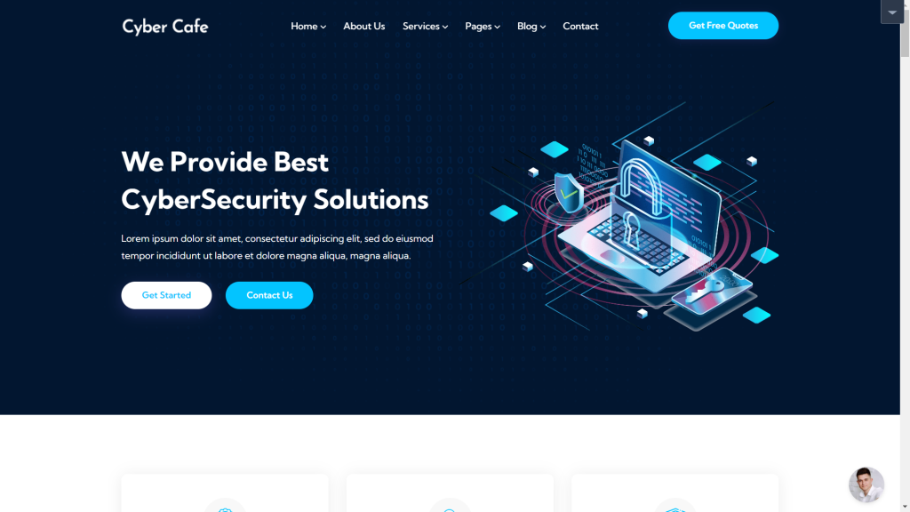 Cyber Security Website Templates | EntheosWeb