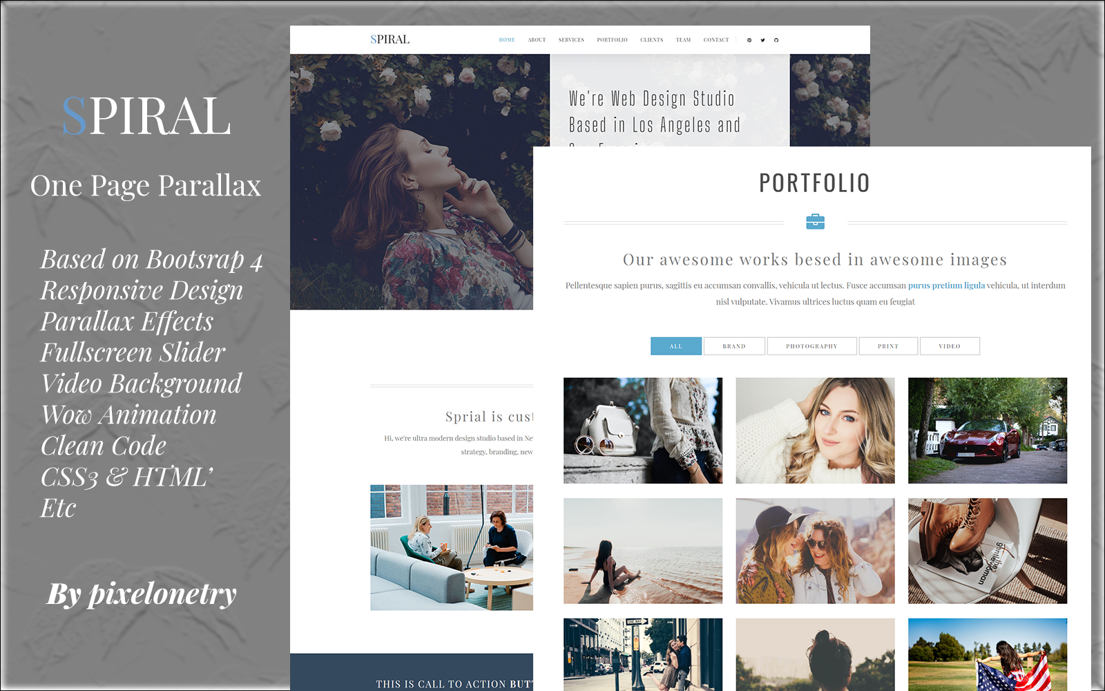 Striking OnePage Website Templates » EntheosWeb