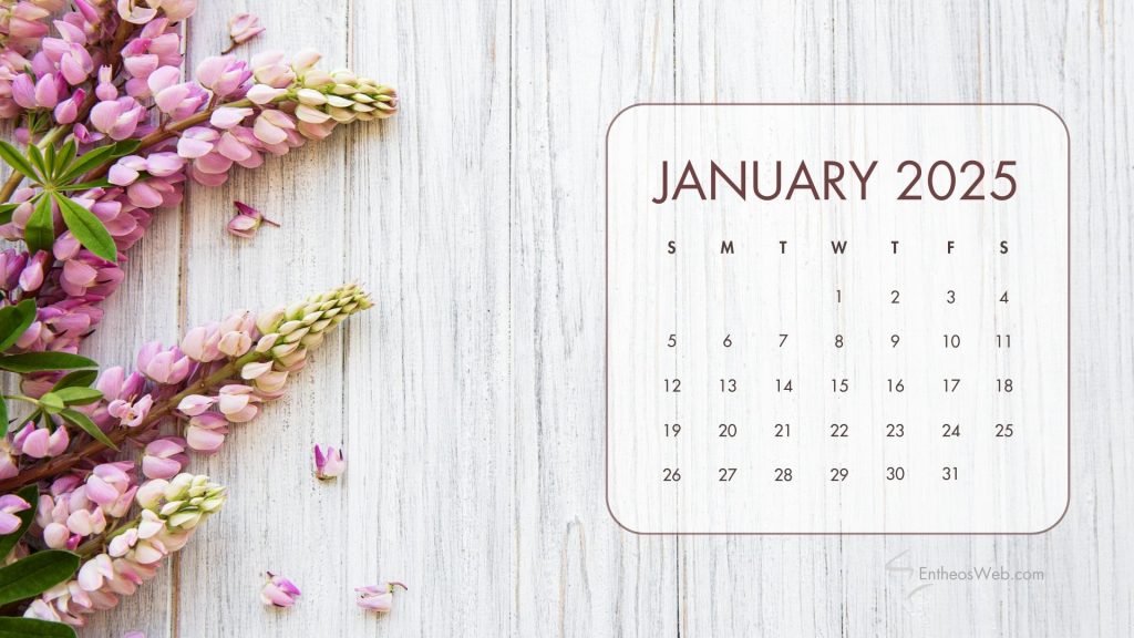 January 2025 Wallpaper | January 2025 Wallpaper for Laptops and Desktops | Entheosweb January 2025 calendar desktop wallpaper