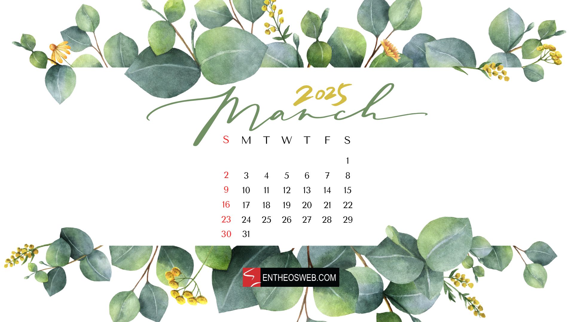 March 2025 Desktop Wallpaper Backgrounds Screensavers EntheosWeb