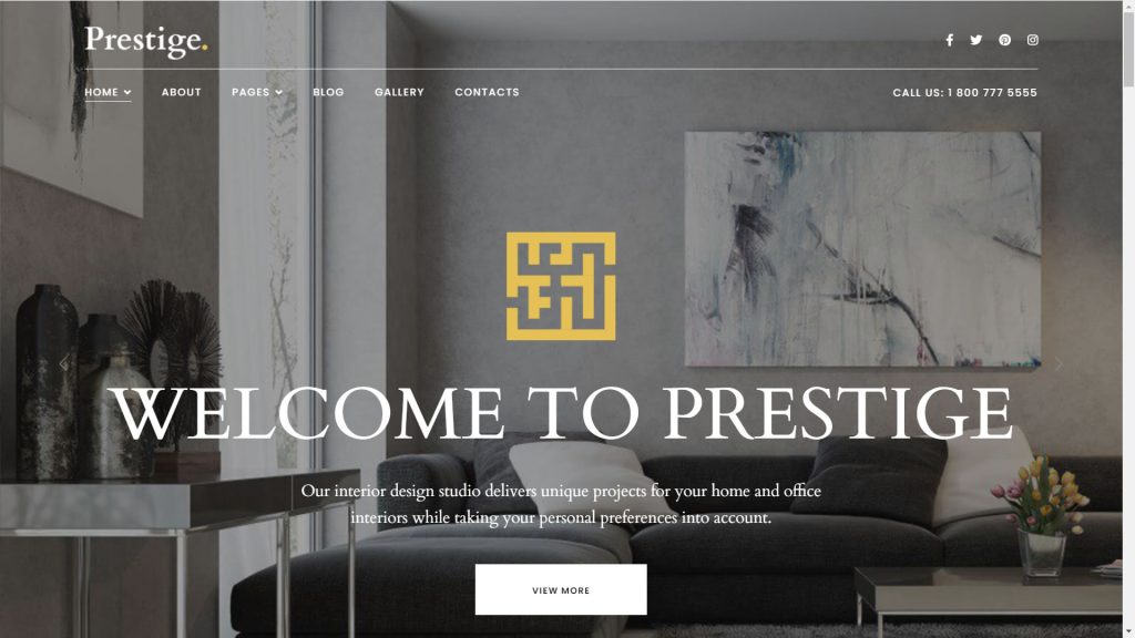Template 102715   prestige   interior design multipage joomla template