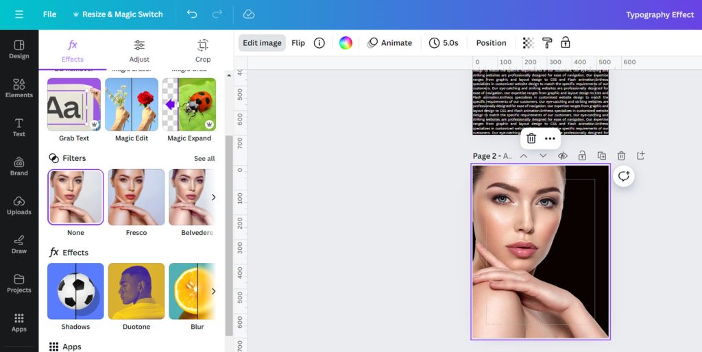 Typography effect17 entheos | Create a Typography Portrait Design in Canva | Entheosweb Typography effect17 entheos