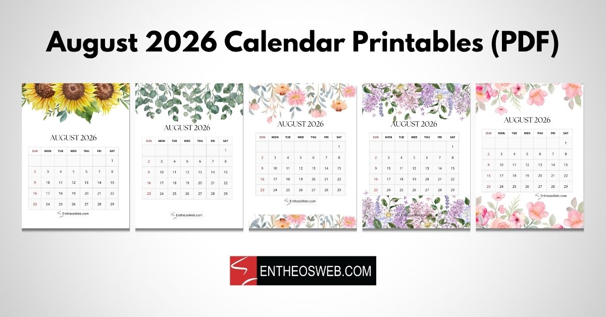 August 2026 calendar pdf
