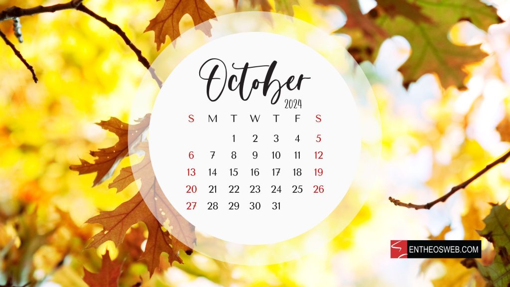 October 2024 desktop wallpaper background   fall leaves