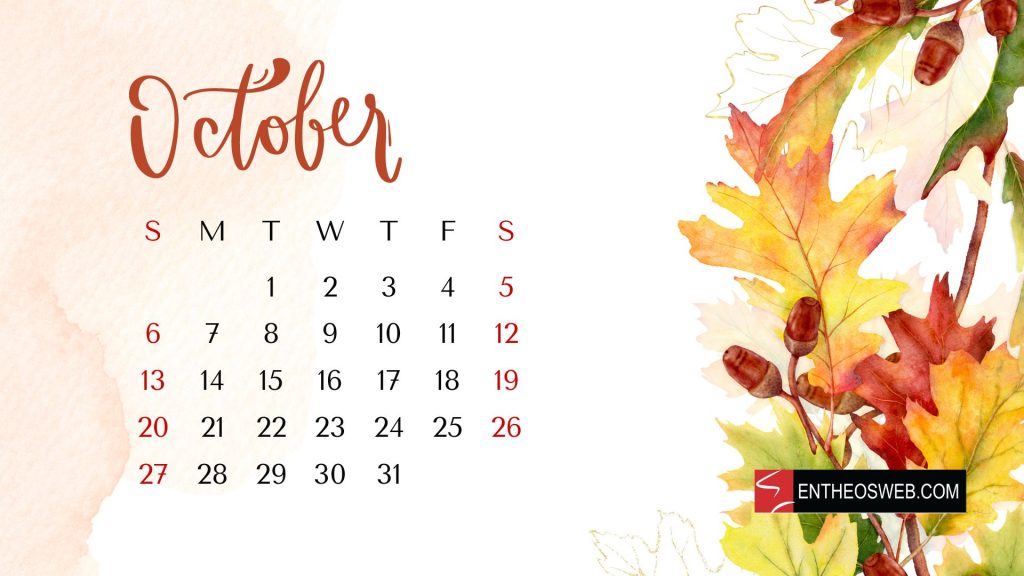 October 2024 desktop wallpaper   fall leaves