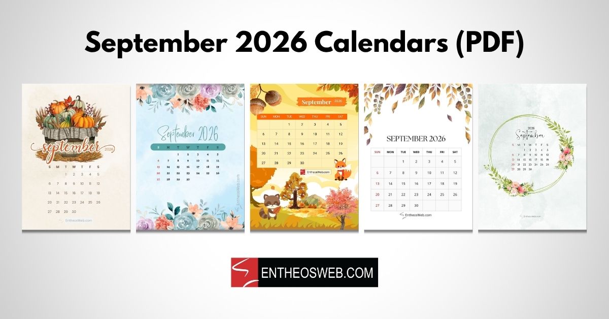 September Calendars 2026