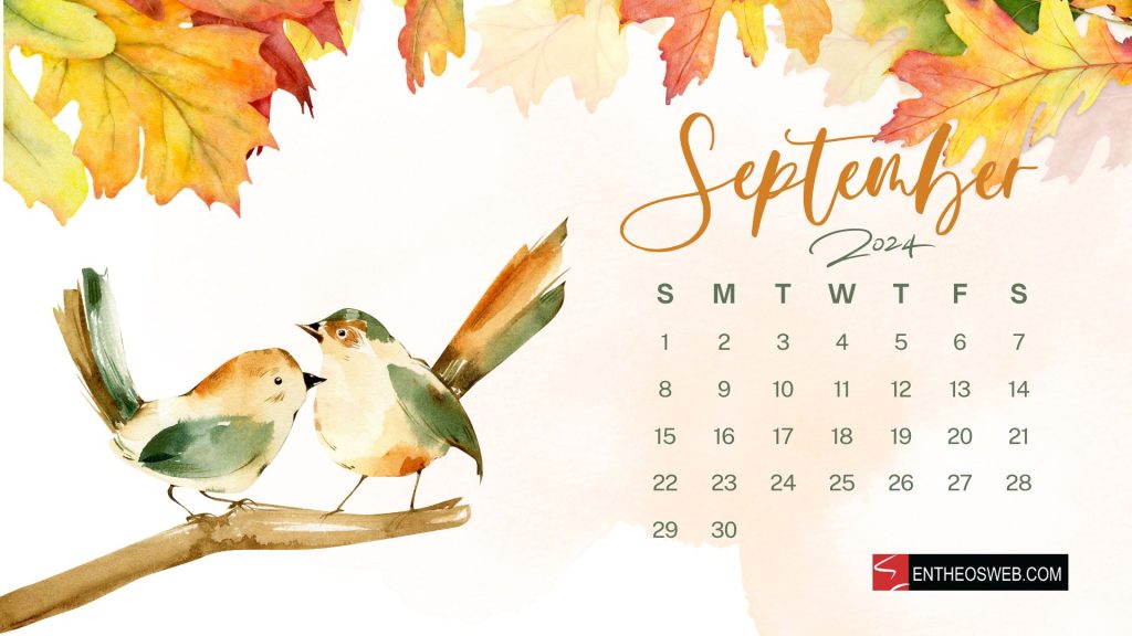 September 2024 calendar desktop wallpaper backgrounds