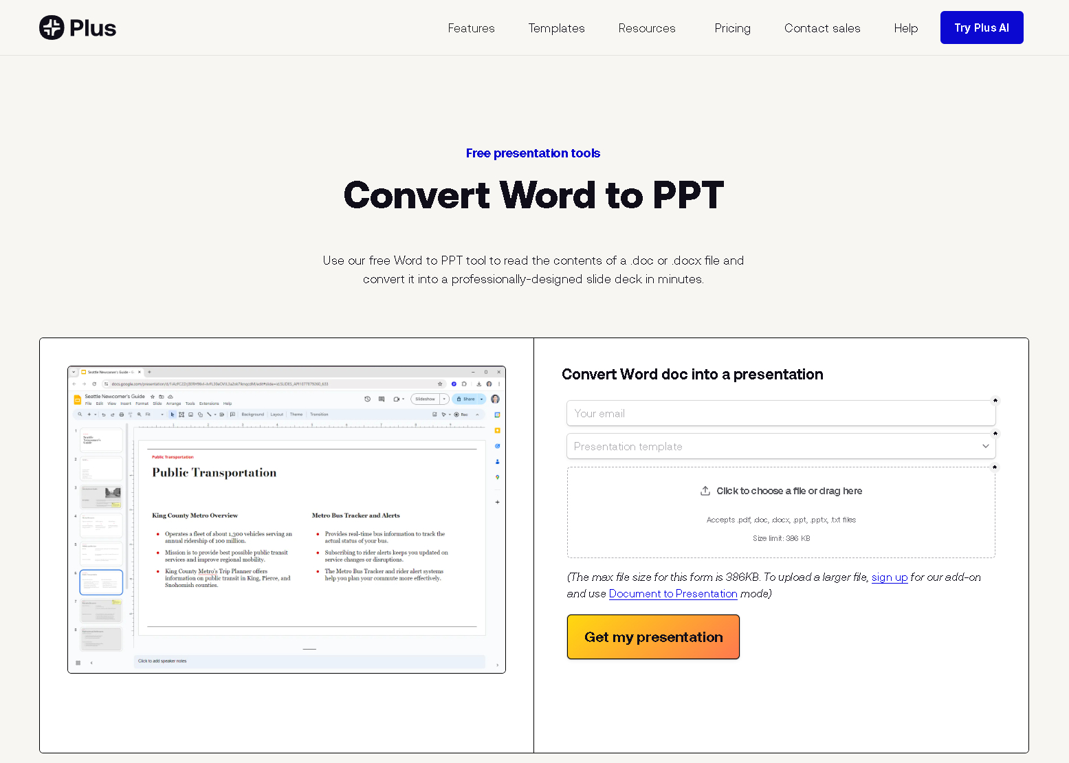 Plusdocs word to ppt converter