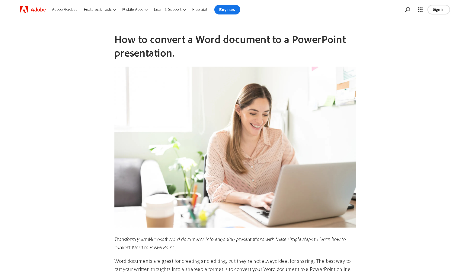 Adobe acrobat word to ppt converter