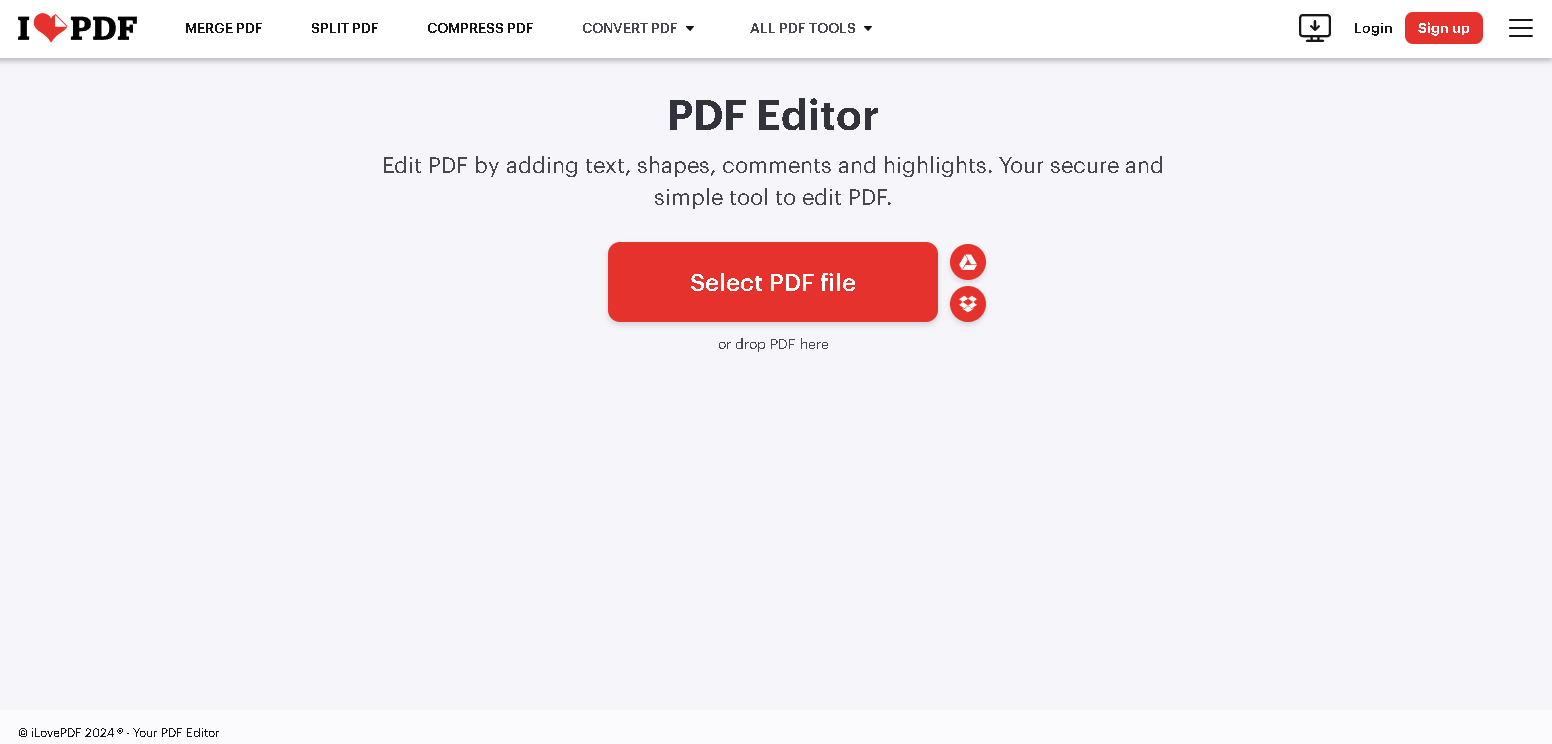 Ilovepdf pdf editor