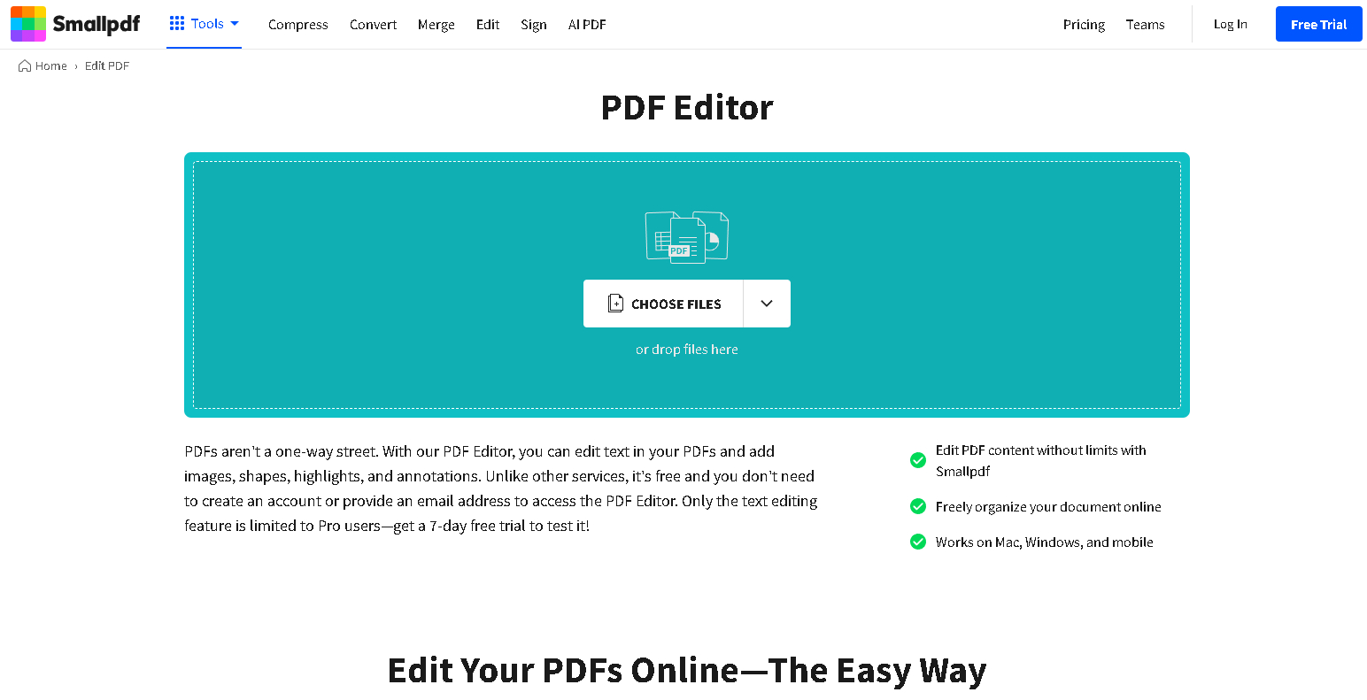 Smallpdf pdf editor