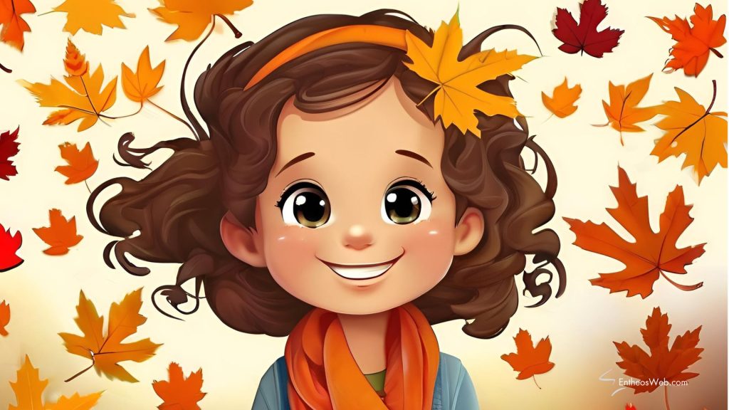 Bight eyes happy girl fall wallpaper