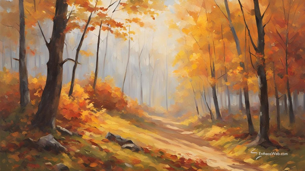 Autumn trees wallpaper background