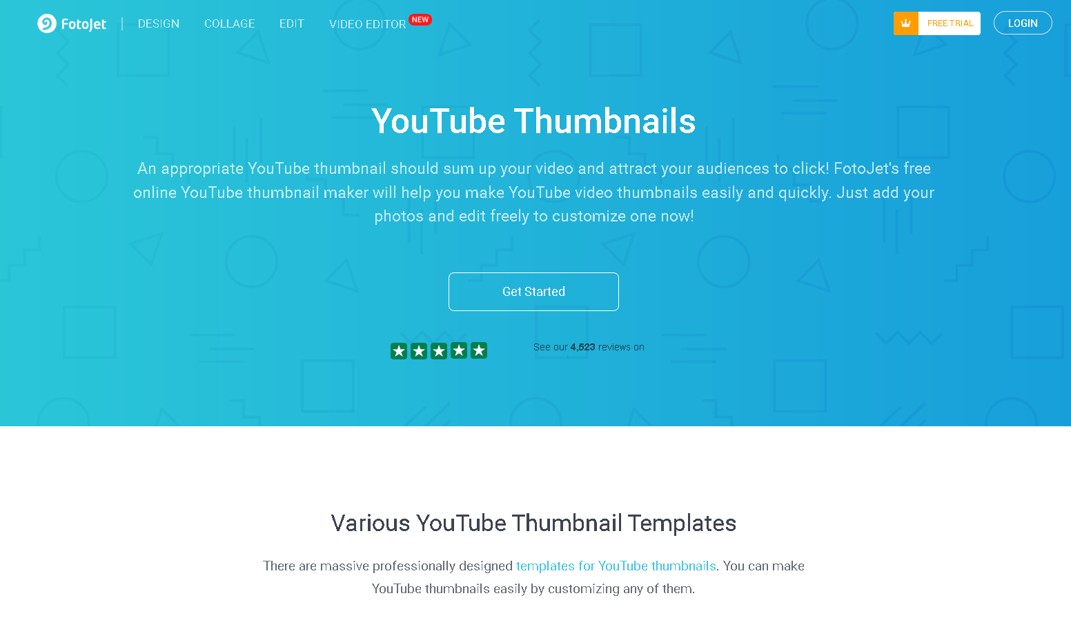 Fotojet youtube thumbnail maker