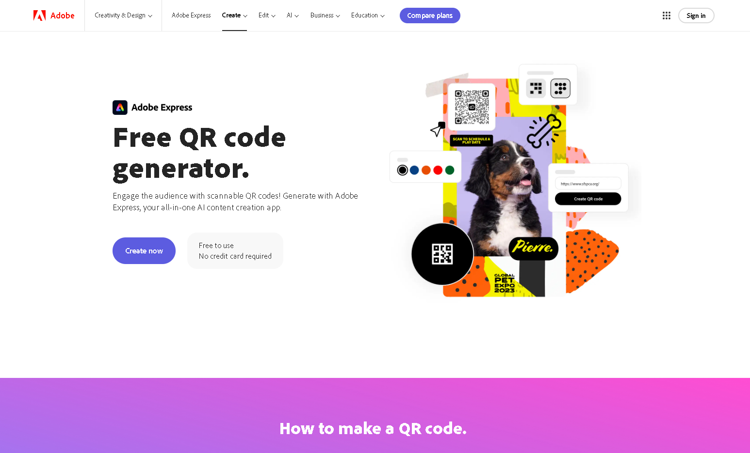 Adobe express qr code generator
