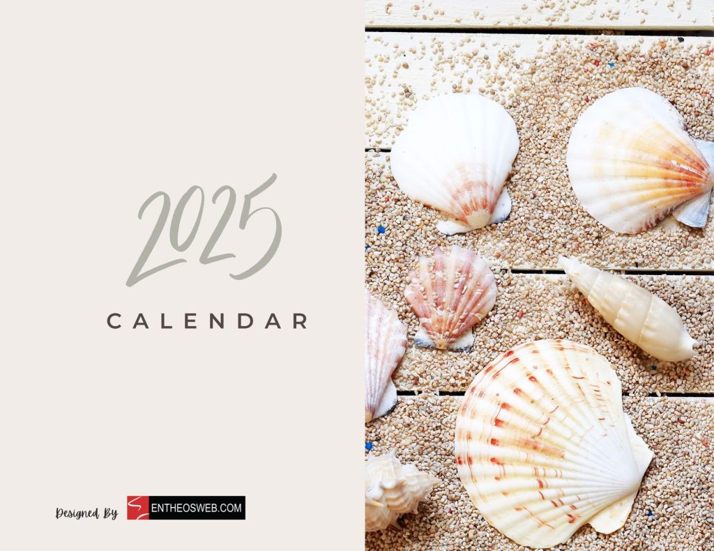 2025 Monthly Calendar – Beaches | EntheosWeb