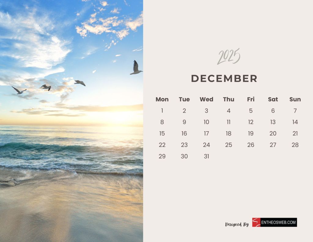 December 2025 calendar free pdf printable