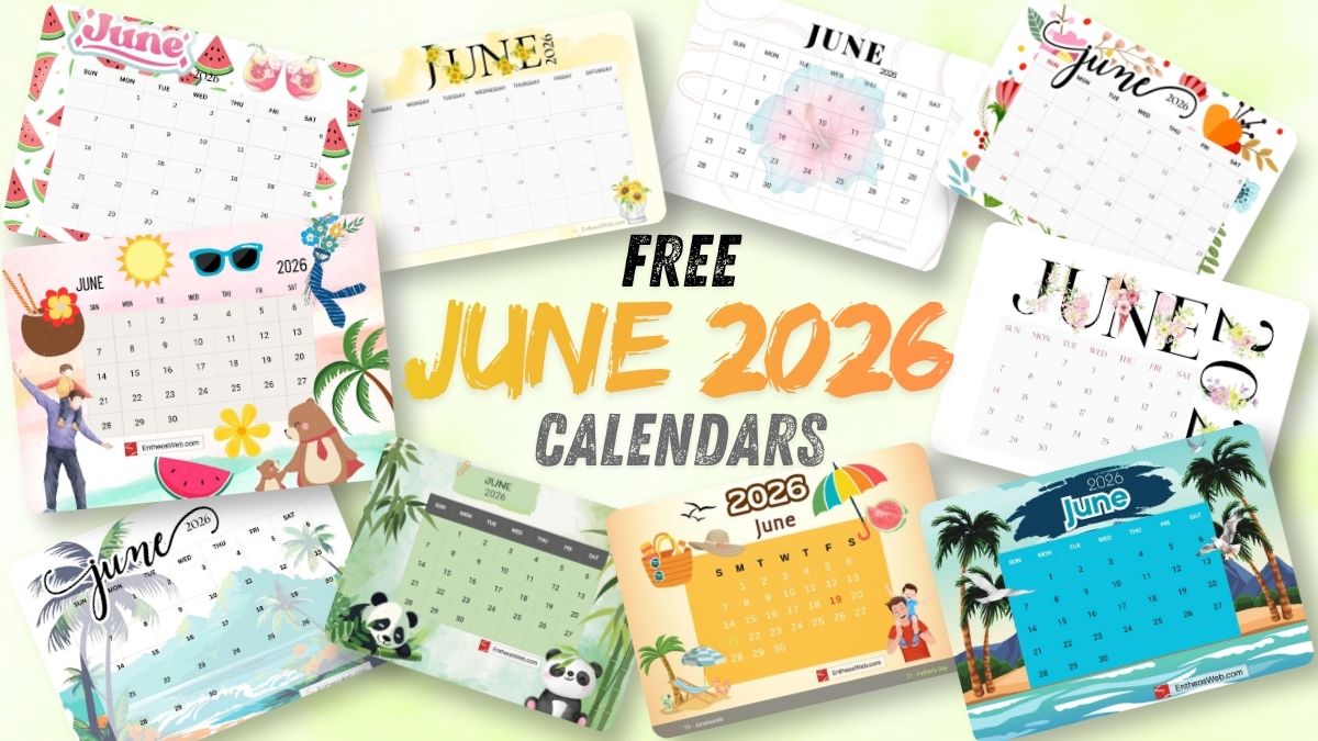 Free June 2026 Calendars